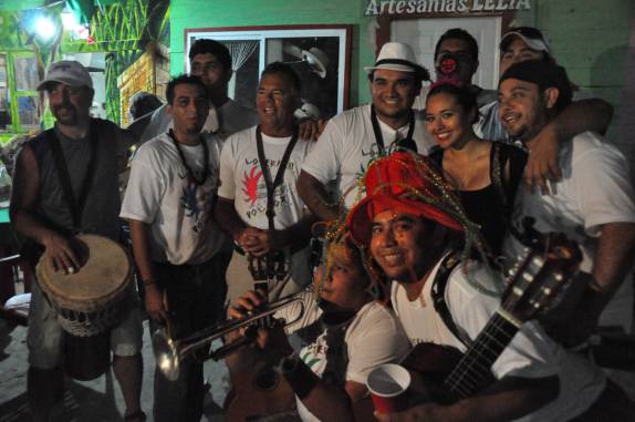 Uma das animadas bandas que tocou no carnaval da ilha de Holbox, no norte do Yucatán, no México